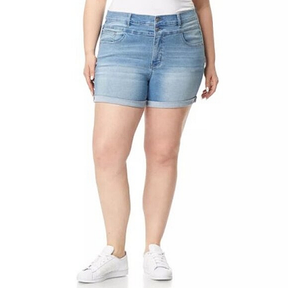 NWT! WallFlower Denim Plus High-Rise Insta-Soft Sassy Shorts 22